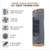 Portable Mini Cooling Tower & Pedestal Fan 3-Speed Motor with 2 Hours Timer UK Plug Type for Bedroom Space-Saving Air Cooler